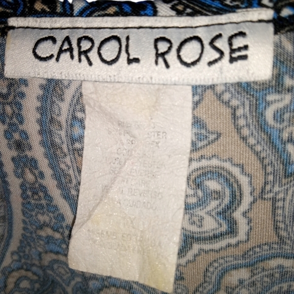 BoHo Geo Print Tunic Carol Rose Sheer Colorblock Hem Office Casual Plus Size 1X - Picture 2 of 7